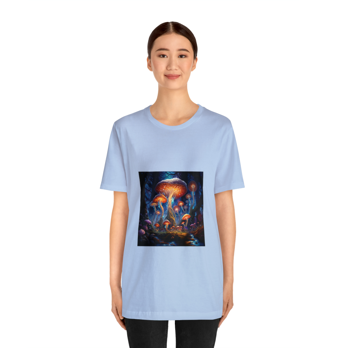 Enchanted Forest of Techno-Wonders Unisex Jersey Short Sleeve Tee - Image 3
